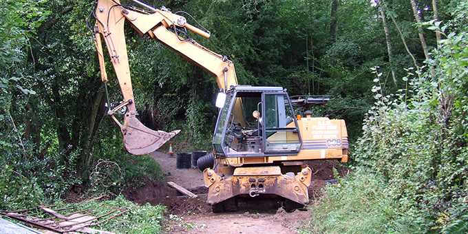 Digging culverts photo